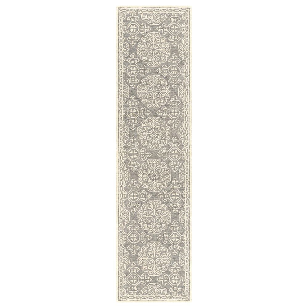 Surya Granada GND-2304 2'6" x 10' Medium Gray, Beige and Charcoal Runner Rug, , large