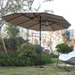 Hearth and Haven 14.8" Double Sided Outdoor Umbrella without Base in Khaki, , large