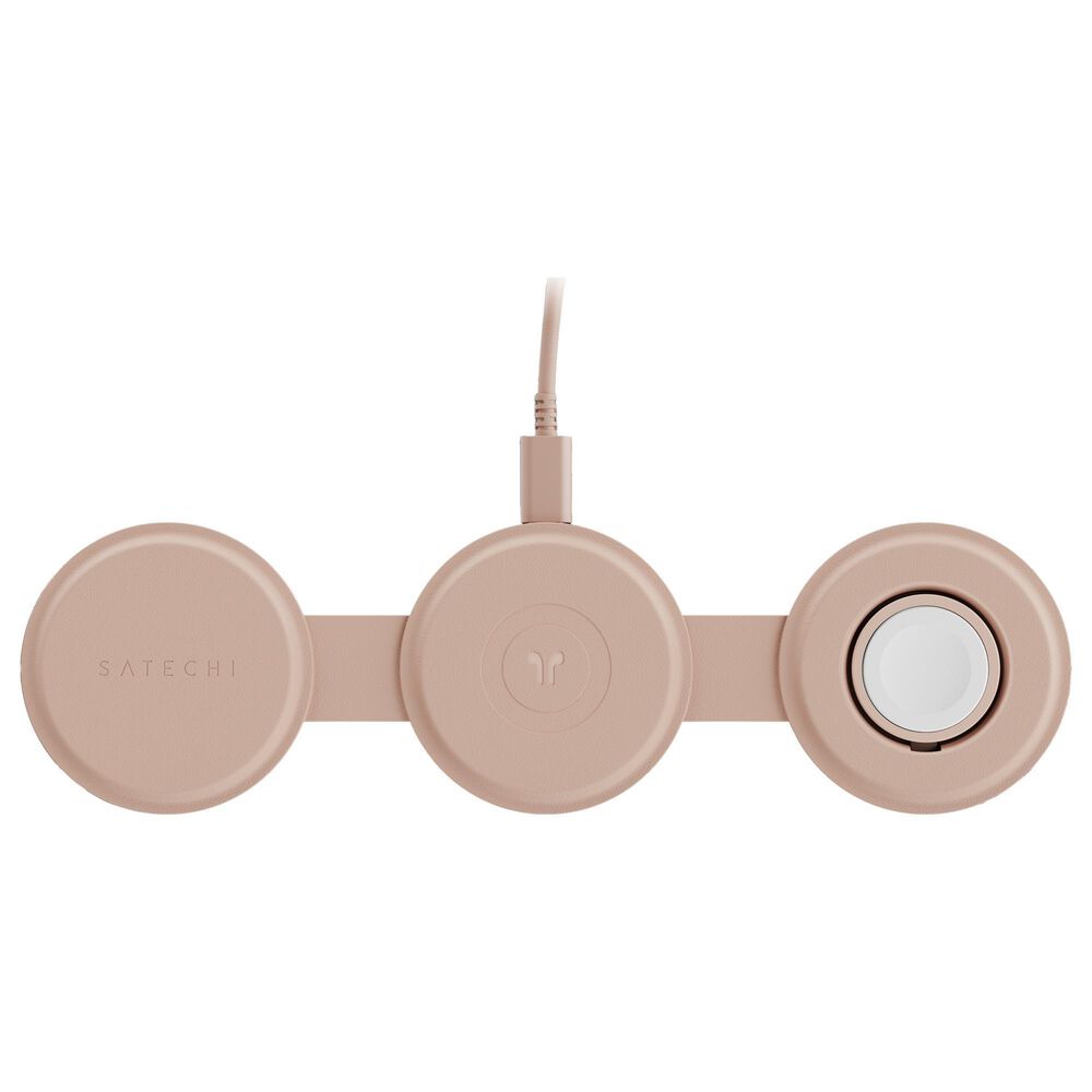 Satechi OntheGo 3-in-1 Wireless Charger in Desert Rose, , large