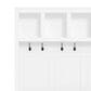 HOMLUX 6-Hook Hall Tree with Cubbies in White, , large