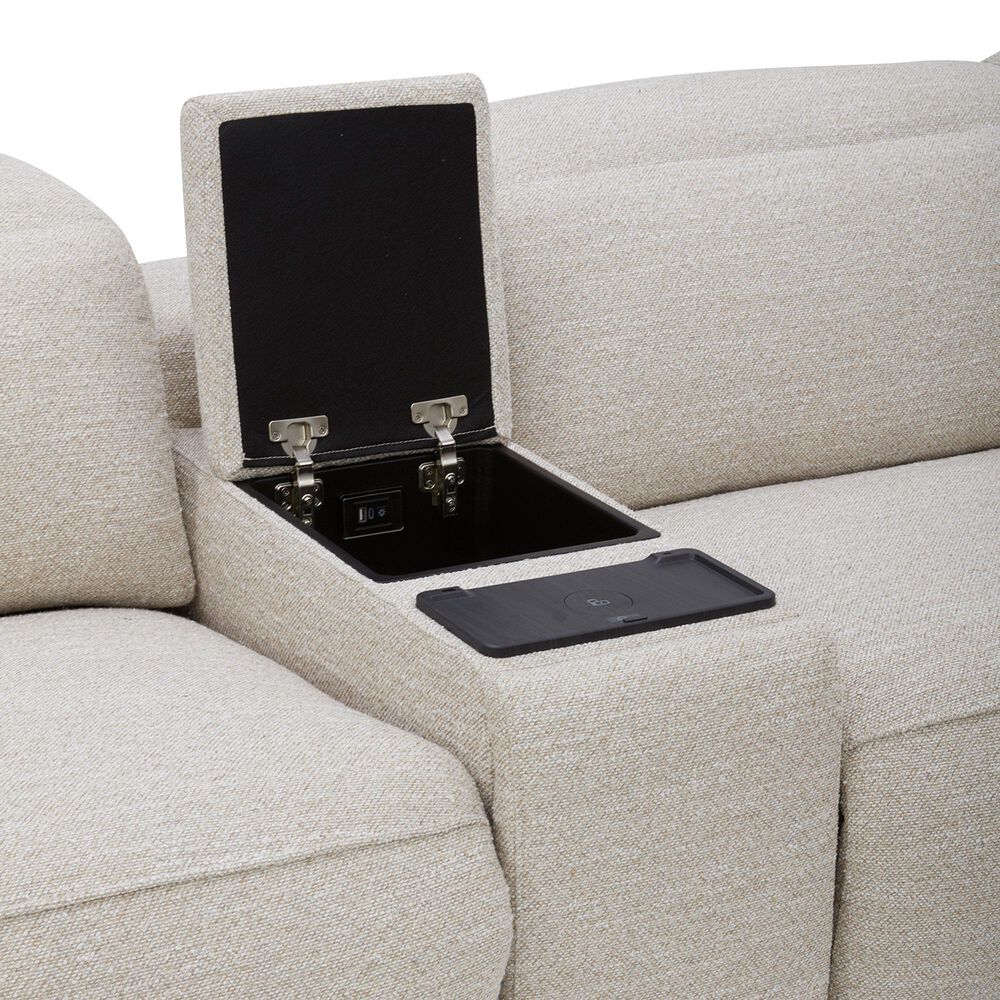 Interlochen 6-Piece Leather Reclining Sectional with Power Headrests, , large