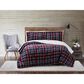 Pem America Truly Soft Cuddle Warmth 3-Piece King Comforter Set in Blue to Red Plaid, , large