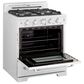 Unique Appliances Classic Retro 30" Pro Convection Gas Range in Marshmallow White, , large