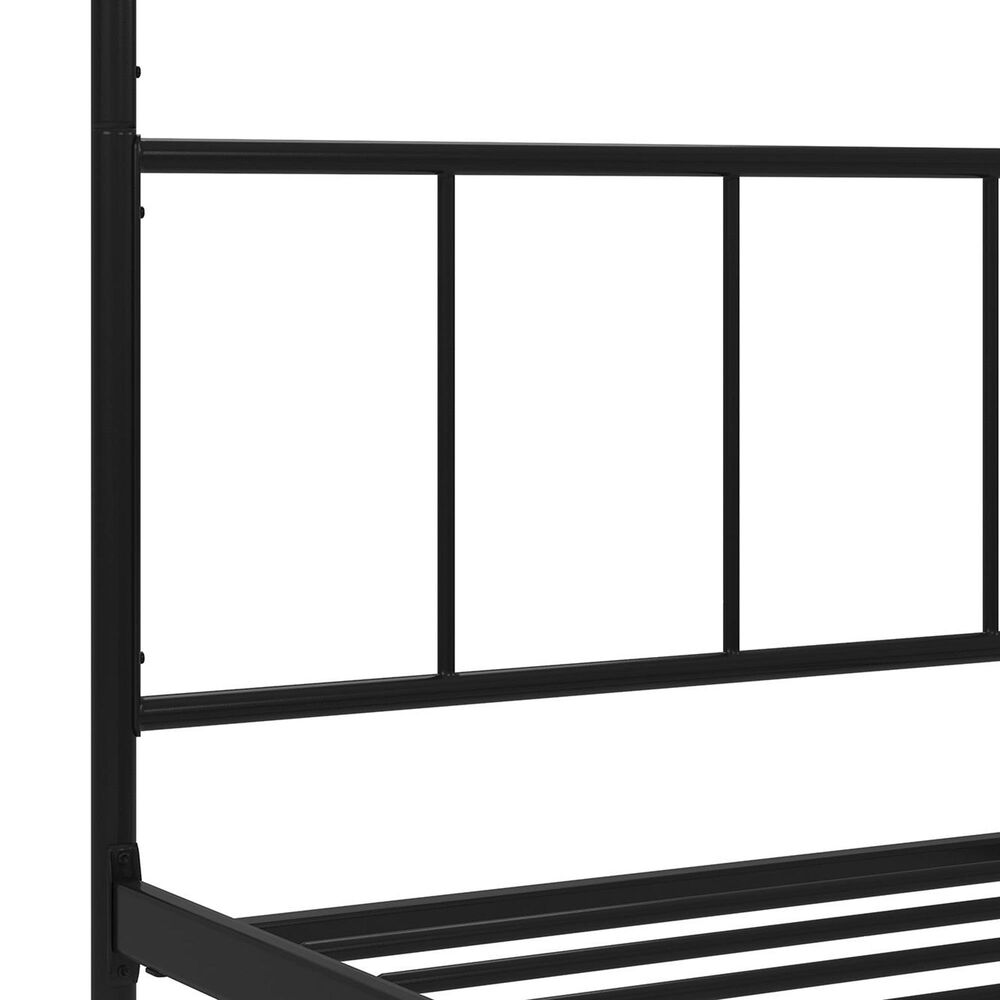 Novogratz Marion Queen Canopy Bed in Black, , large