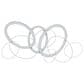 Maple and Jade 22" x 43" Geometric Overlapping Oval Wall Decor in Matte Blue and White, , large