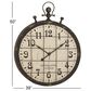 Maple and Jade 39" Wall Clock in Distressed Black and Taupe, , large