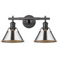 Golden Lighting Orwell 2-Light Bath Vanity in Matte Black and Chrome, , large