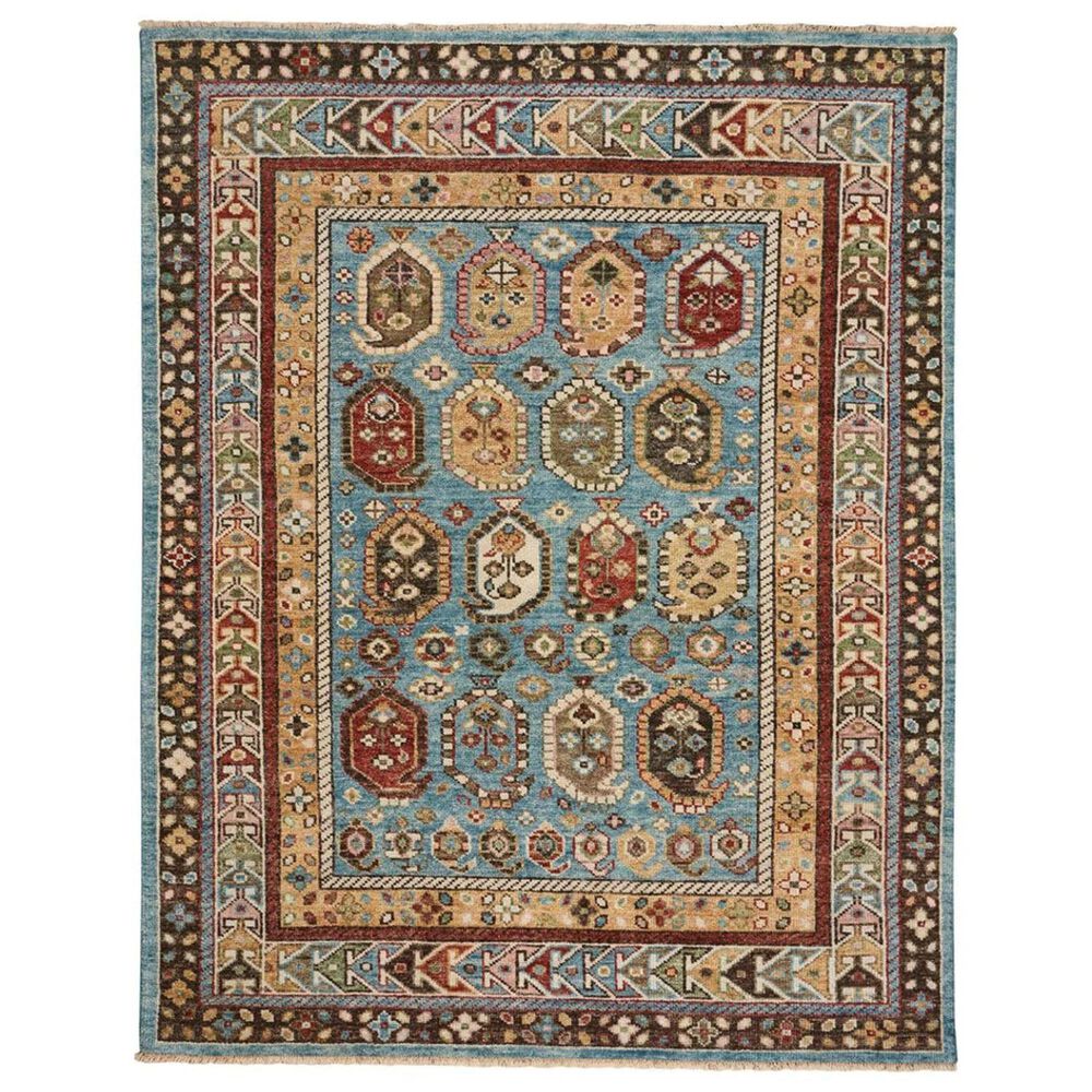 Capel Charise Shirvan 2"6" x 9" Blue and Amber Runner, , large