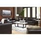 Ashley Amiata Stationary Sofa and Loveseat Set in Onyx, , large
