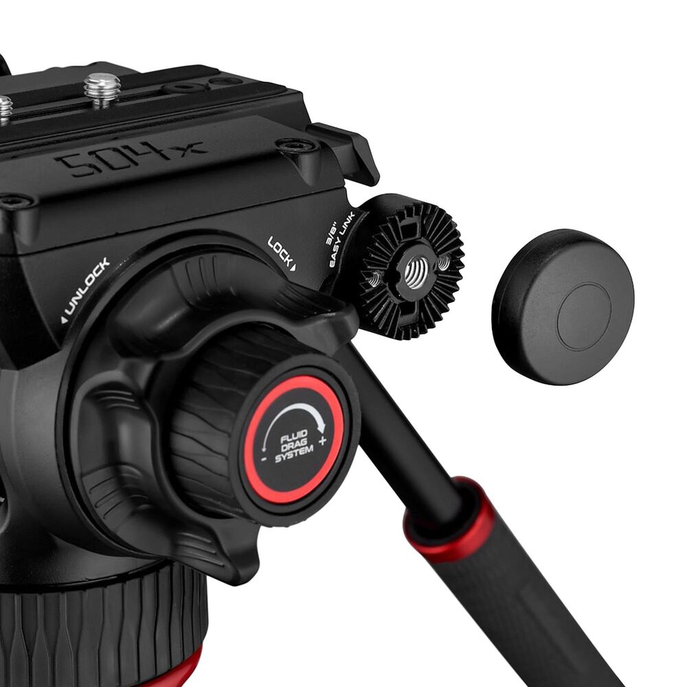 Manfrotto 504X Fluid Video Head with Flat Base in Black, , large
