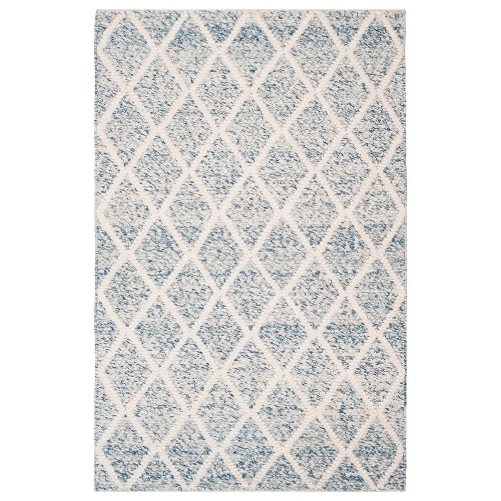 Safavieh Natura NAT711B 4" x 6" Ivory and Blue Area Rug, , large