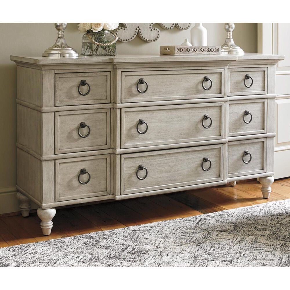 Lexington Furniture Oyster Bay Barrett 9-Drawer Triple Dresser in Oyster, , large