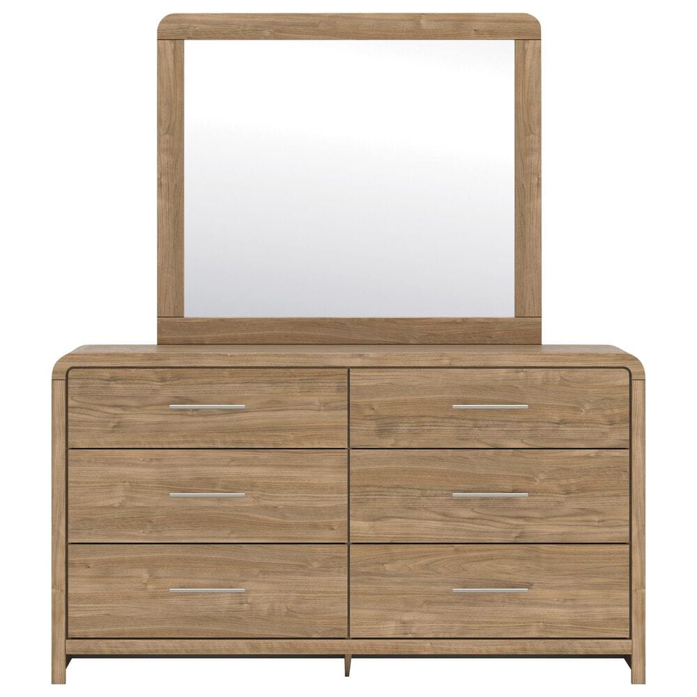 Ashley Gramburg 5 Piece King Panel Bedroom Set in Warm Brown, , large