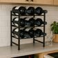 HOMLUX 3-Tier 12-Bottle Metal Countertop Wine Rack in Black, , large