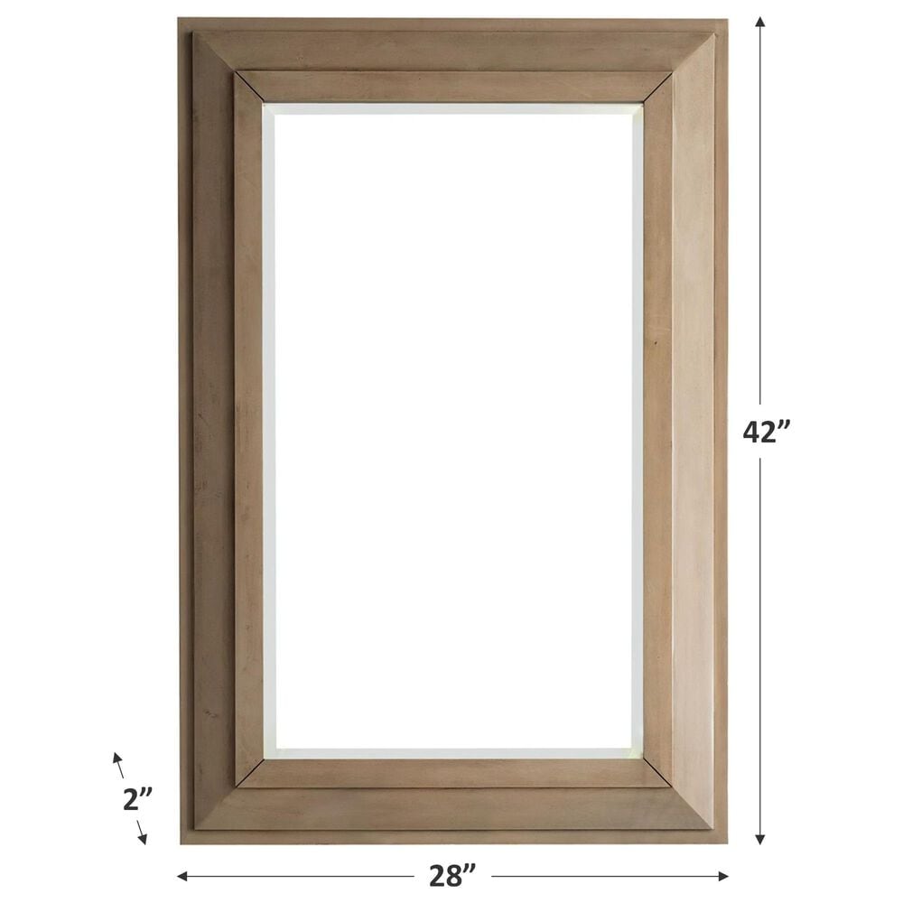James Martin Portland 28&quot; Mirror in White Washed Walnut, , large