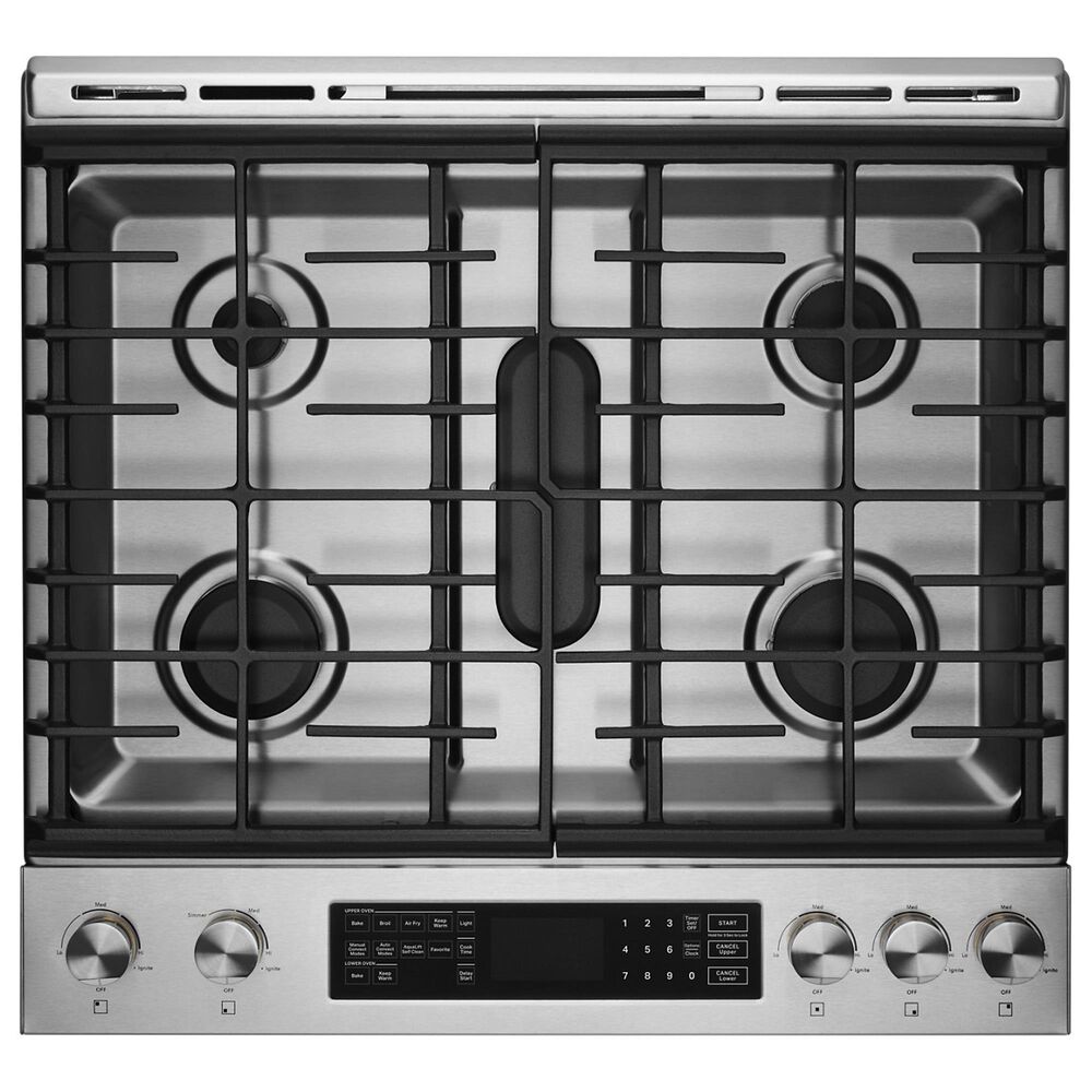 JennAir 5.8 Cu. Ft. Slide-In Gas Range with Convection in Stainless Steel and Black, , large