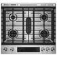 JennAir 5.8 Cu. Ft. Slide-In Gas Range with Convection in Stainless Steel and Black, , large