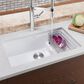 Blanco Precis 29" Cascade Super Single Kitchen Sink with Colander in White, , large