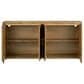 Crestview Collection Richmond Mappa Burl 4-Door Media Sideboard in Brown, , large
