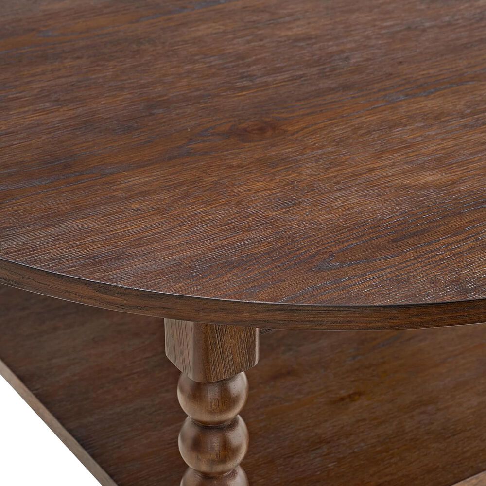 Forma &amp; Co Turn Wood Coffee Table in Cocoa Brown, , large