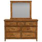 A-America Bandalier 7-Drawer Dresser and Mirror in Warm Russet, , large
