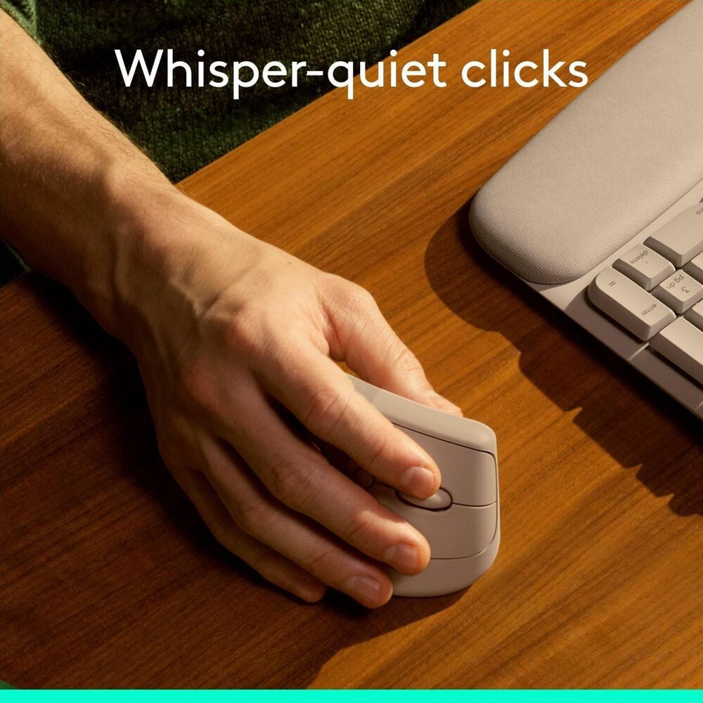 Logitech Lift Vertical Wireless Ergonomic Mouse in Sand, , large