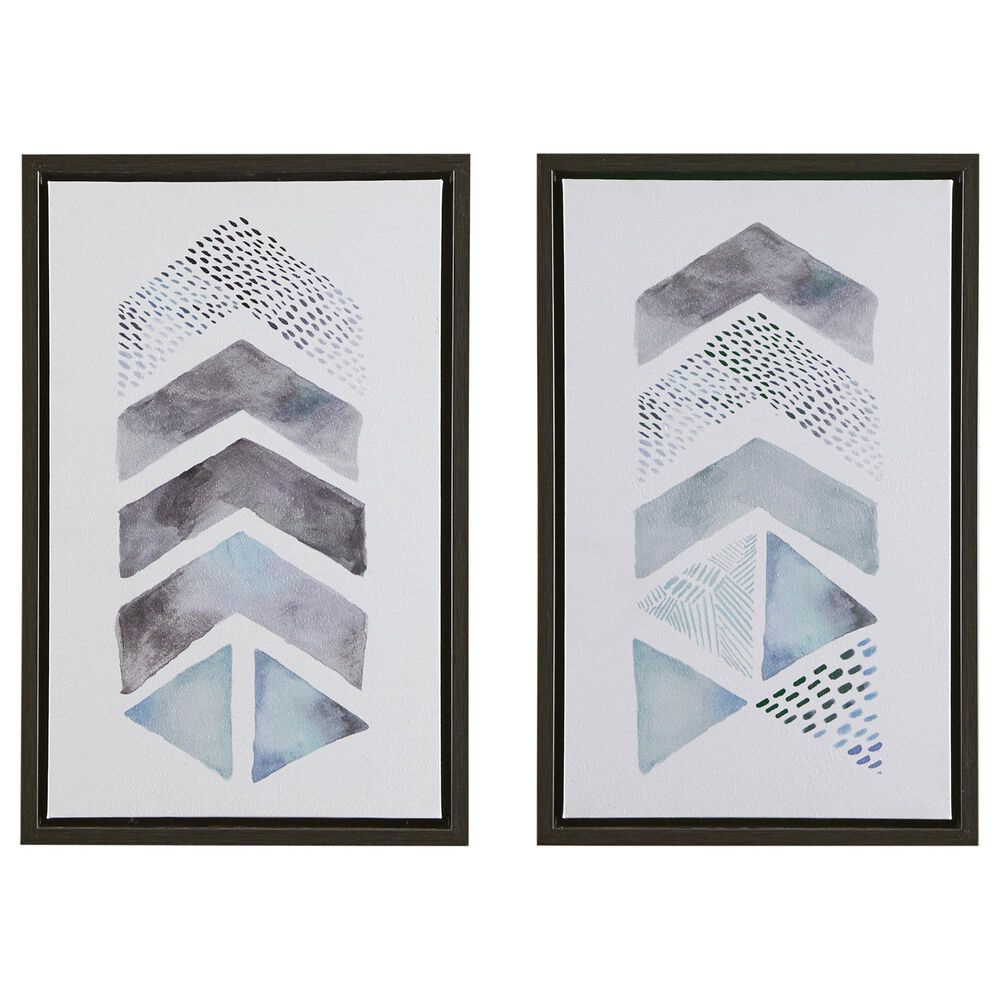 Hampton Park This and That Way 2-Piece Framed Wall Art Set in Blue and Grey, , large
