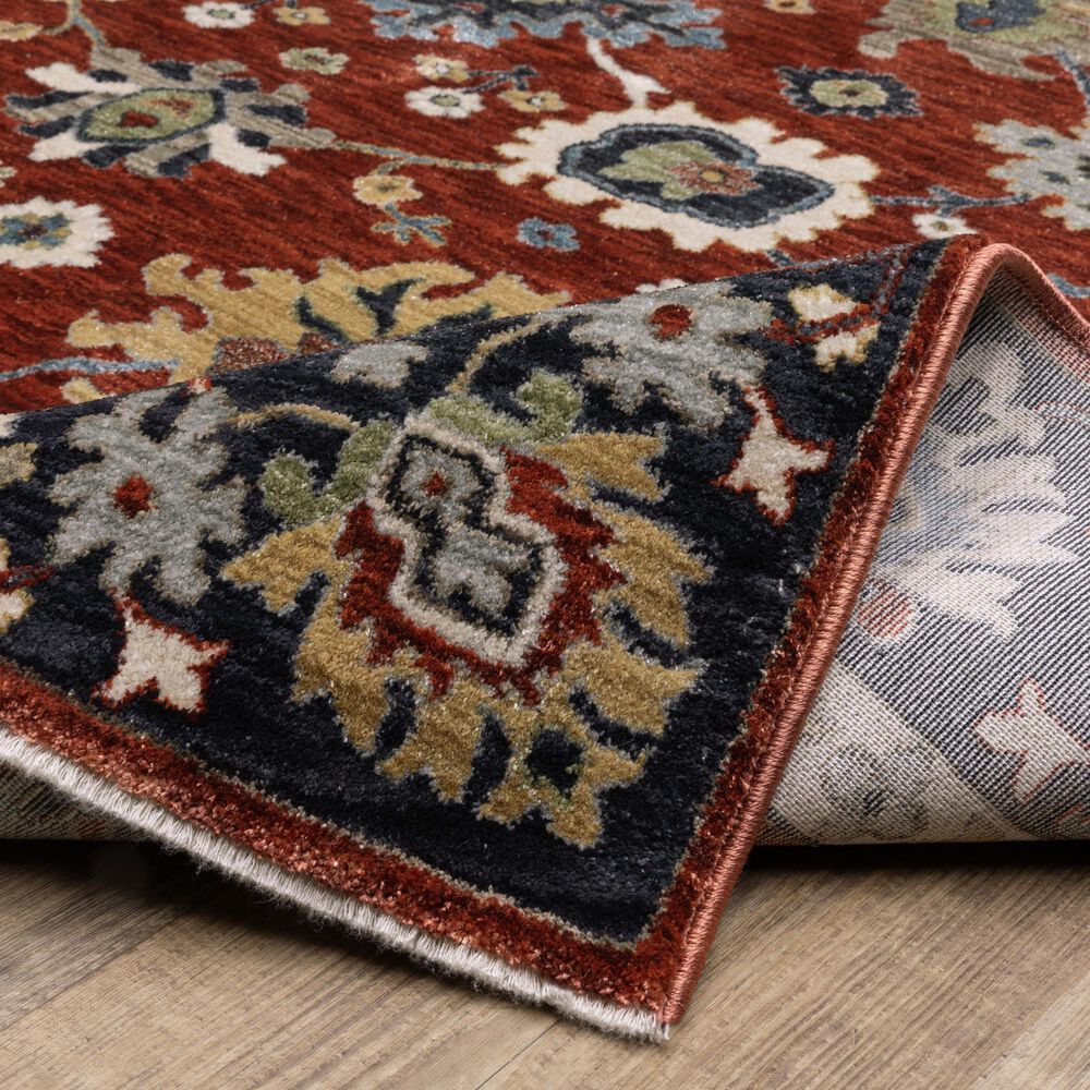 Oriental Weavers Eliana ELI12 Red and Blue 6&#39;7&quot; x 9&#39;6&quot; Area Rug, , large