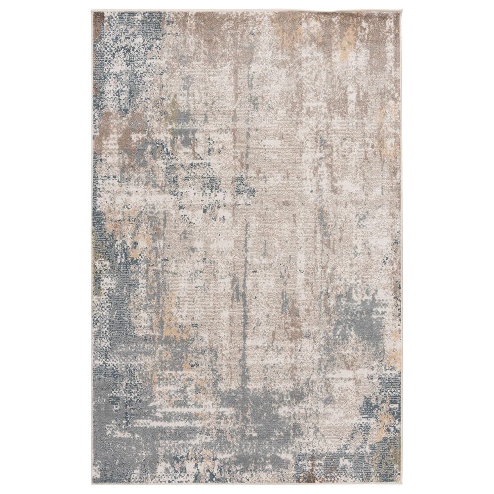 Central Oriental Heirloom Celesta Champagne and Blue Stone 7"10" x 9"10" Area Rug, , large