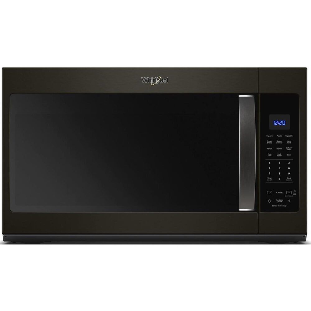 Whirlpool 1.9 Cu. Ft. Capacity Steam Microwave in Fingerprint Resistant Black Stainless Steel, , large