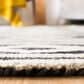 Safavieh Micro-Loop MLP153H 5" Square Charcoal and Ivory Area Rug, , large