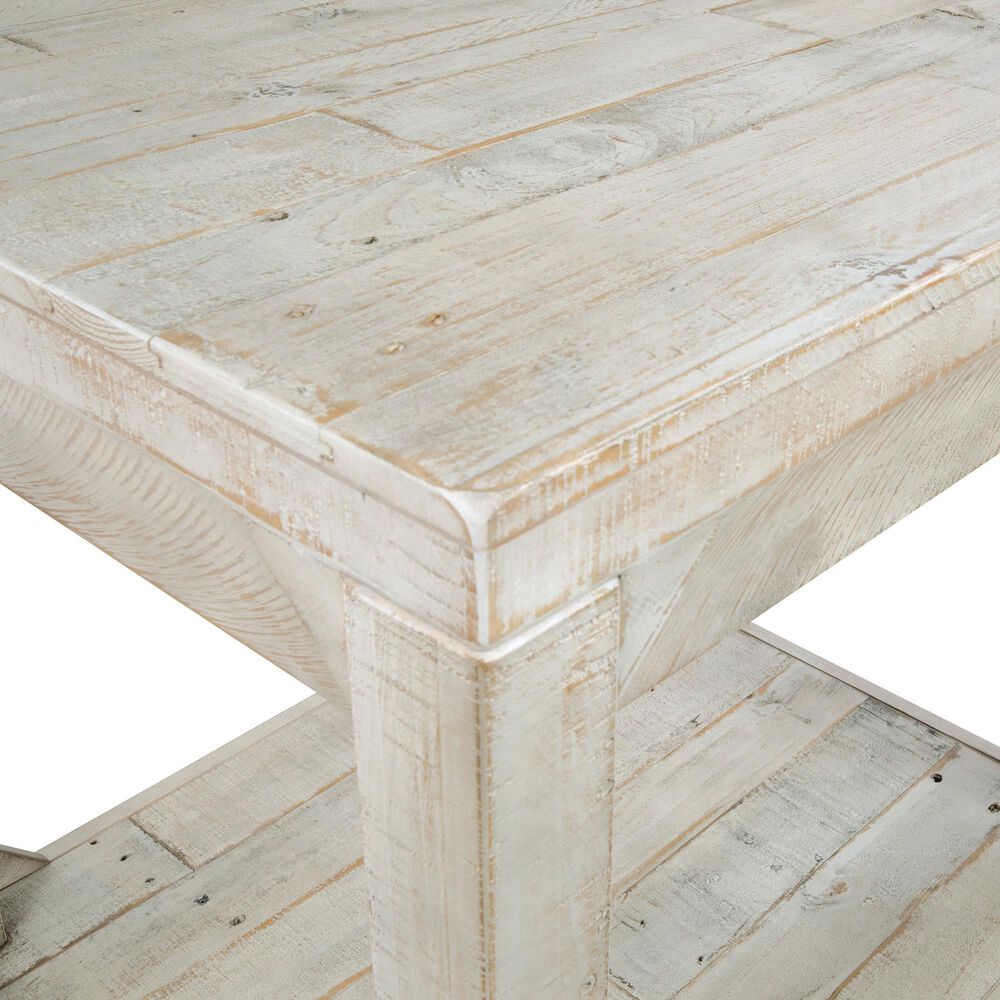 Signature Design by Ashley Fregine Rectangular End Table in Whitewash Nebraska Furniture Mart