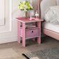 HOMLUX 1-Drawer End Table in Pink, , large