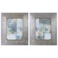 Uttermost Gilded Whimsy Abstract Prints in Blue with Silver and Gold (Set of 2), , large