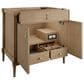 James Martin Kinnsden 36" Single Bathroom Vanity in Weathered Oak with 3 cm Carrara Marble Top and Rectangular Sink, , large