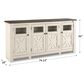 Ashley Bolanburg Extra Large 74" TV Stand in Antique White and Weathered Oak Top, , large