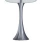 LumiSource Lenuxe 24" Metal Table Lamp with Turquoise Linen Shade in Brushed Nickel (Set of 2), , large