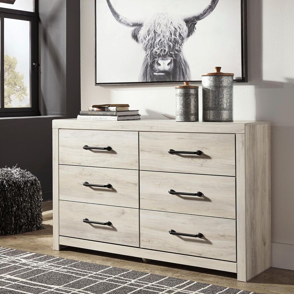 Signature Design by Ashley Cambeck 6 Drawer Dresser in Whitewash, , large