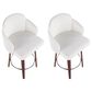 LumiSource Dahlia Swivel Counter Stool with Black Velvet Upholstery in Walnut and Chrome (Set of 2), , large