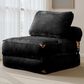 HOMLUX Convertible Sleeper Chair with Pillow and Back Support in Black, , large
