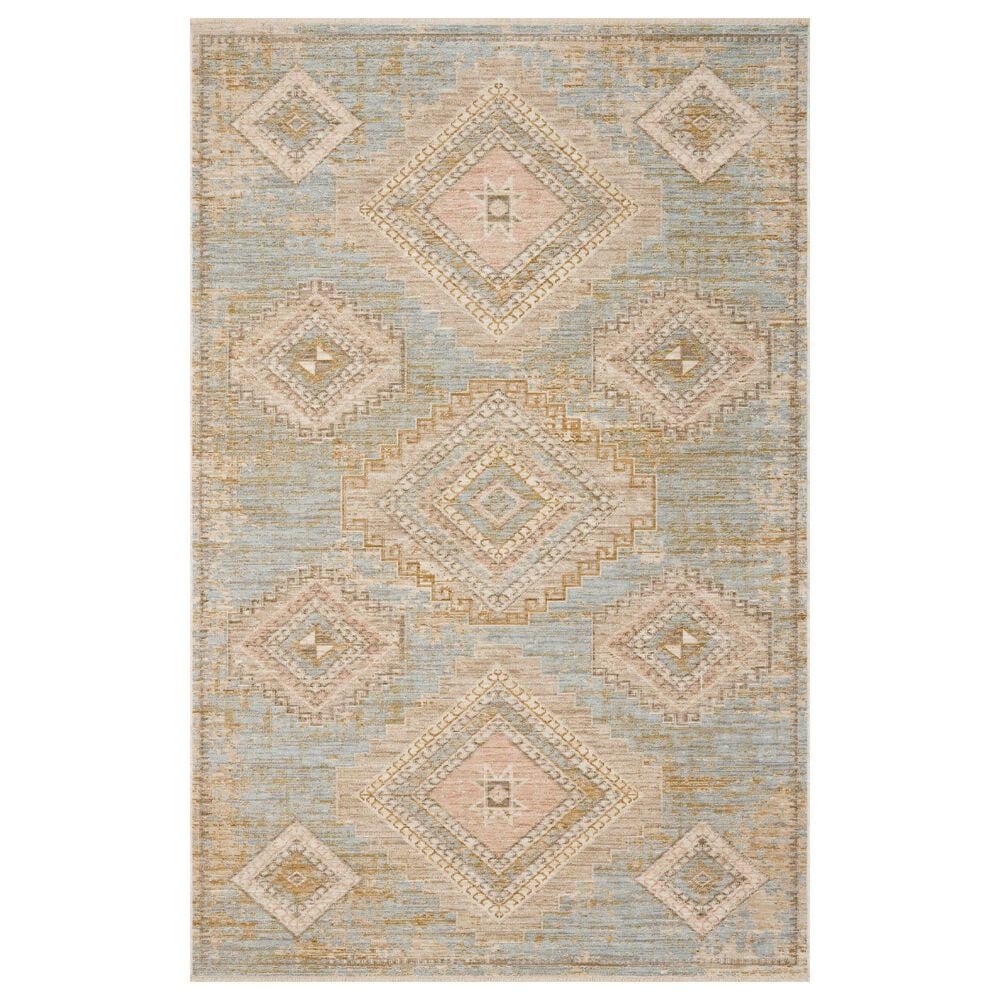 Loloi Elora Sky and Multicolor 5" x 7"6" Area Rug, , large