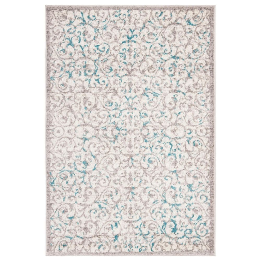 Safavieh Skyler SKY198D 4" x 6" Ivory and Blue Area Rug, , large