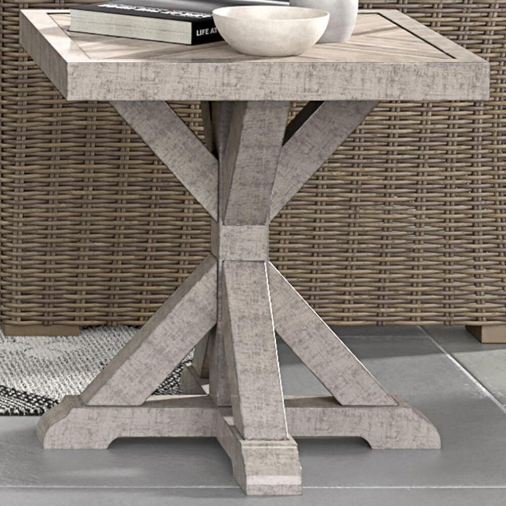 Ashley Beachcroft Square End Table in Silver, , large