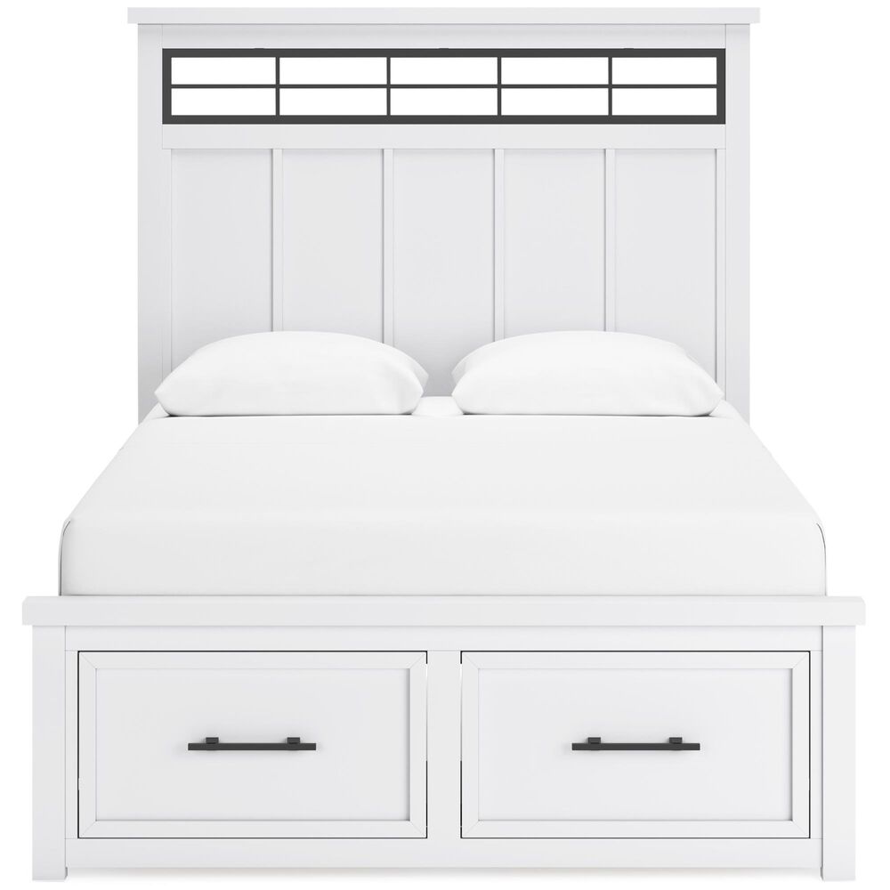 Ashley Ashbryn Queen Storage Bed in White and Natural, , large