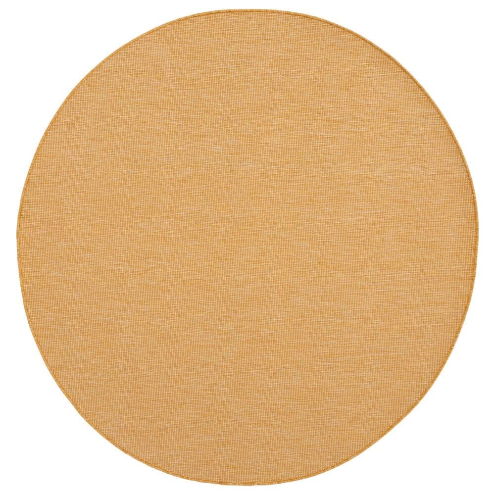 Nourison Positano 6&#39; Round Yellow Indoor/Outdoor Area Rug, , large
