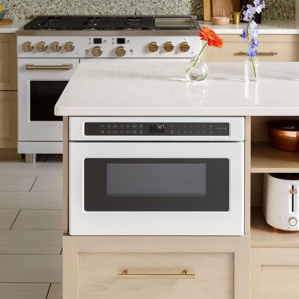 Cafe 24" Built-In Microwave in Matte White, , large