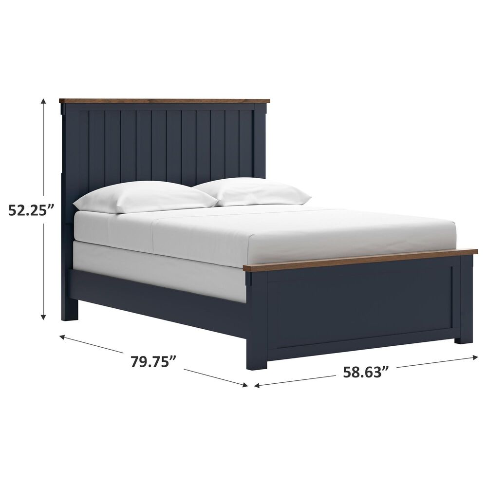 Ashley Landocken Full Panel Bed in Brown and Blue, , large