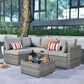 HOMLUX 5-Piece Patio Conversation Set with Grey Wicker in Dark Gray, , large