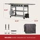 TYTUS Anaheim 5-Burner Gas Griddle in Gunmetal Gray, , large