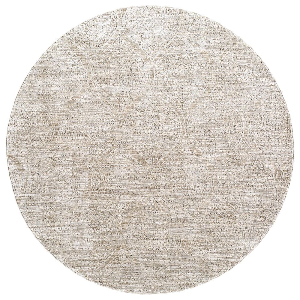 Surya Masterpiece Light Sage, Sage and Medium Gray 7"10" Round Area Rug, , large